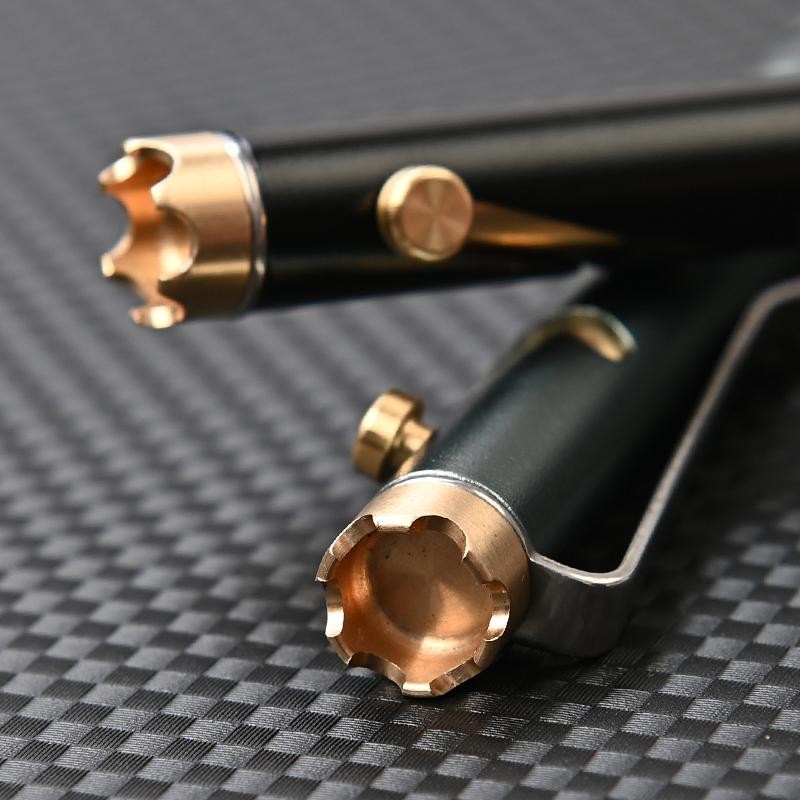 1pc Hexagonal Stainless Steel Tactical Pen Multi Tool Glass Breaker Writing Edc