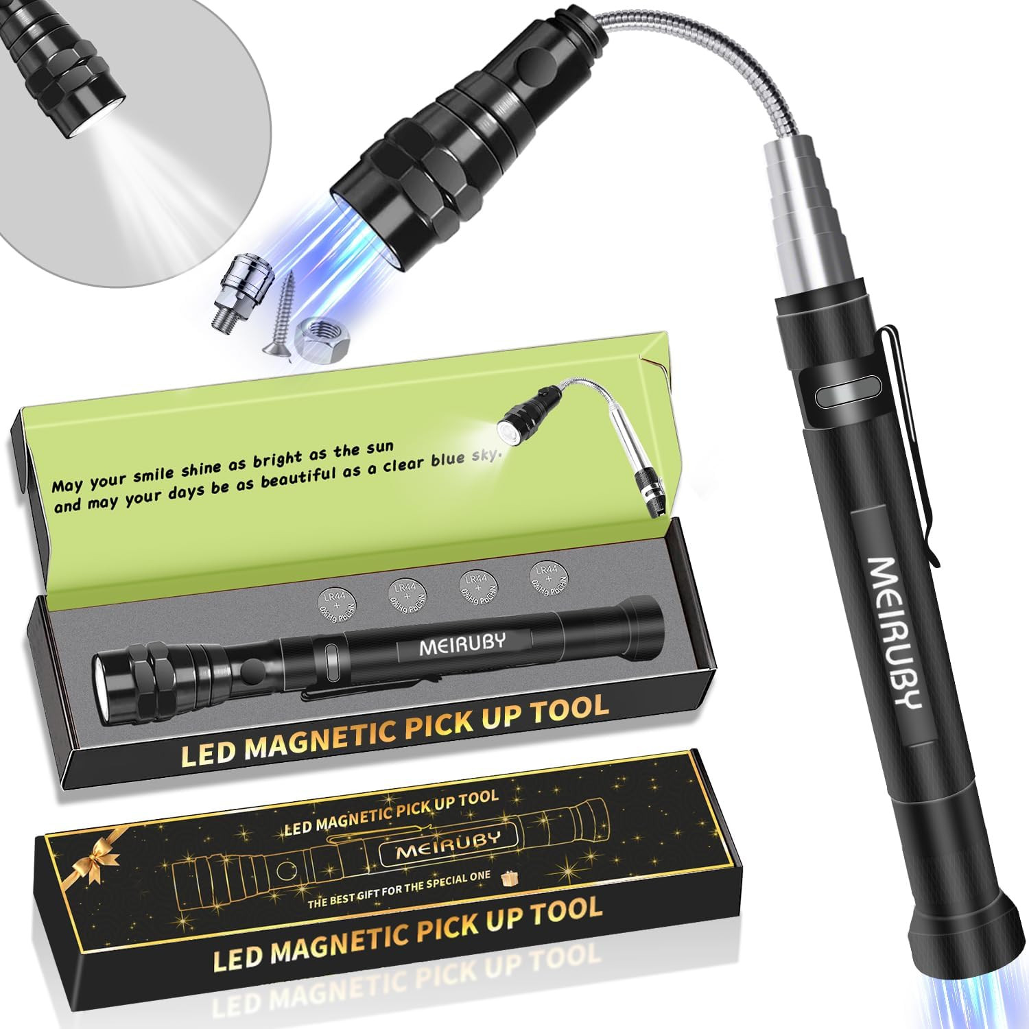 Magnetic Pickup Tool Gifts for Men, Stocking Stuffers for Men Adults, Telescopin