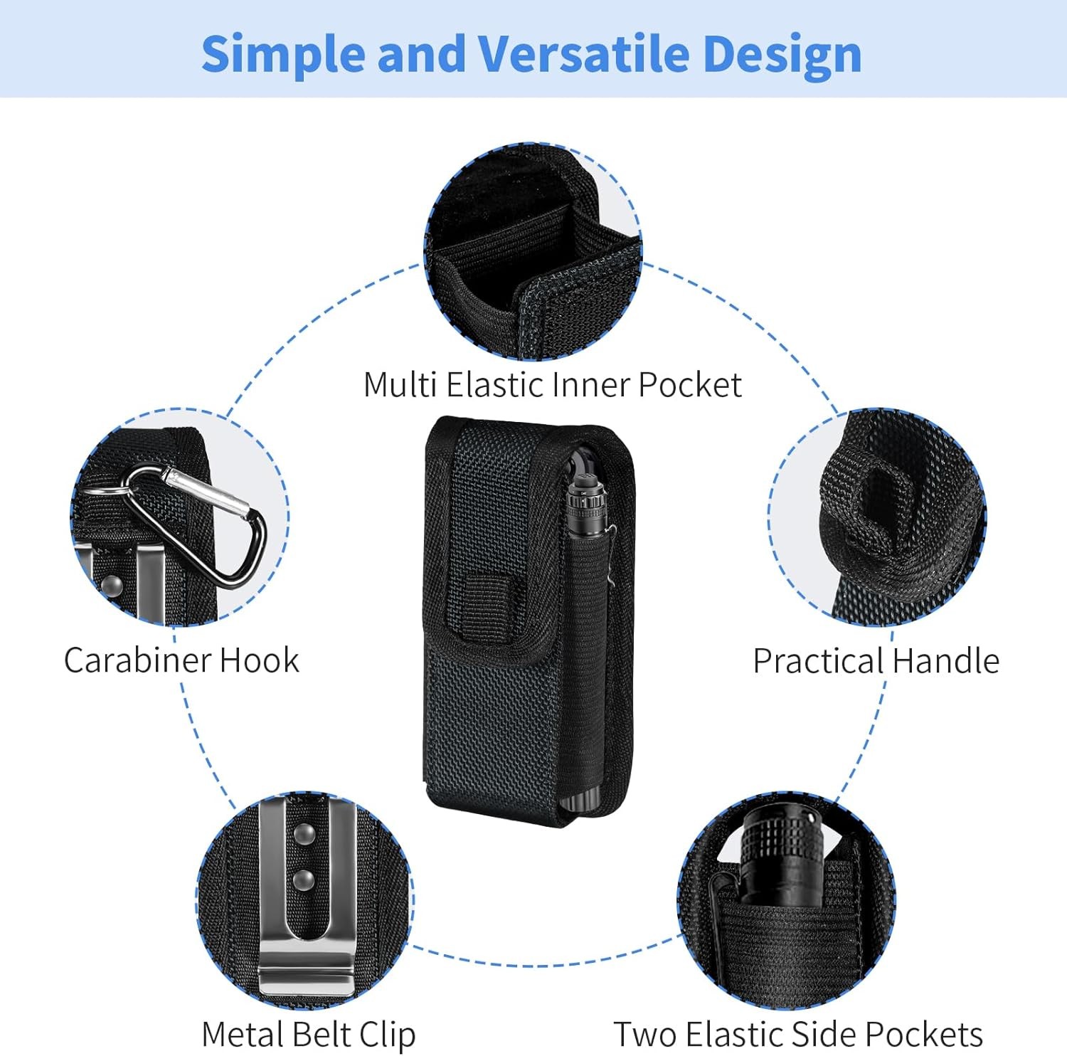 Multitool Sheath EDC Pouch MultiPurpose Belt Clip Tool Holder Bag Camping Hiking