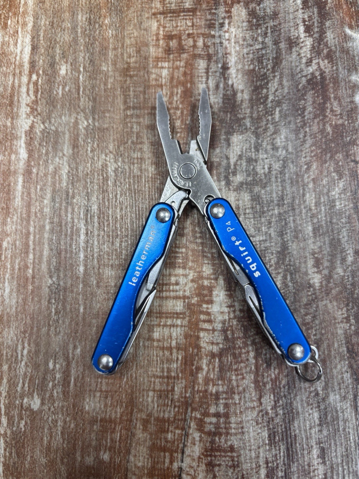 Leatherman Squirt P4 Blue Plier Multi-Tool Key Ring USA Retired