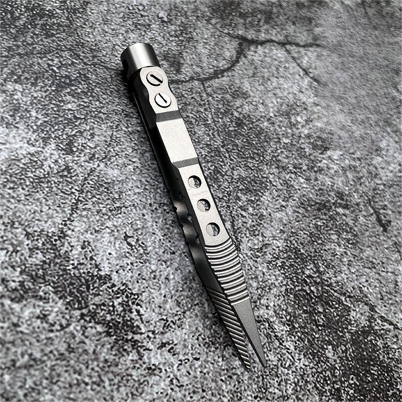 Titanium Tweezer EDC Portable Antiskid Anti-Static Pocket Tool Outdoor Camping
