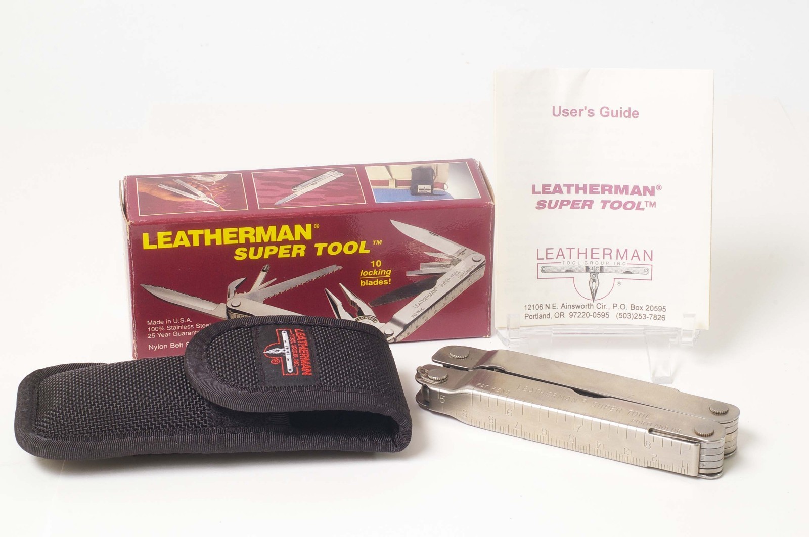 C14195~1995 LEATHERMAN SUPER TOOL & Case, Box & Instructions