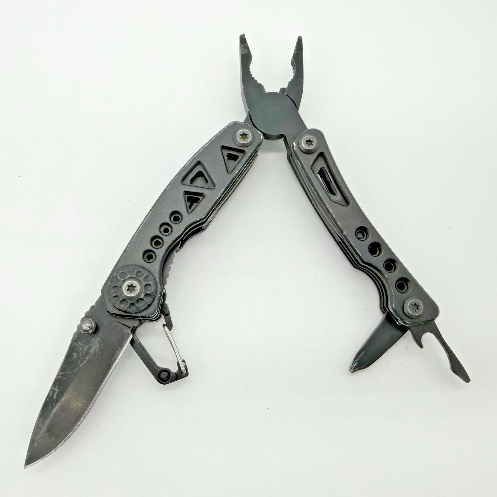 Columbia GSO0045 9-Function Multi-Tool Black EDC Utility Carabiner Clip Pliers