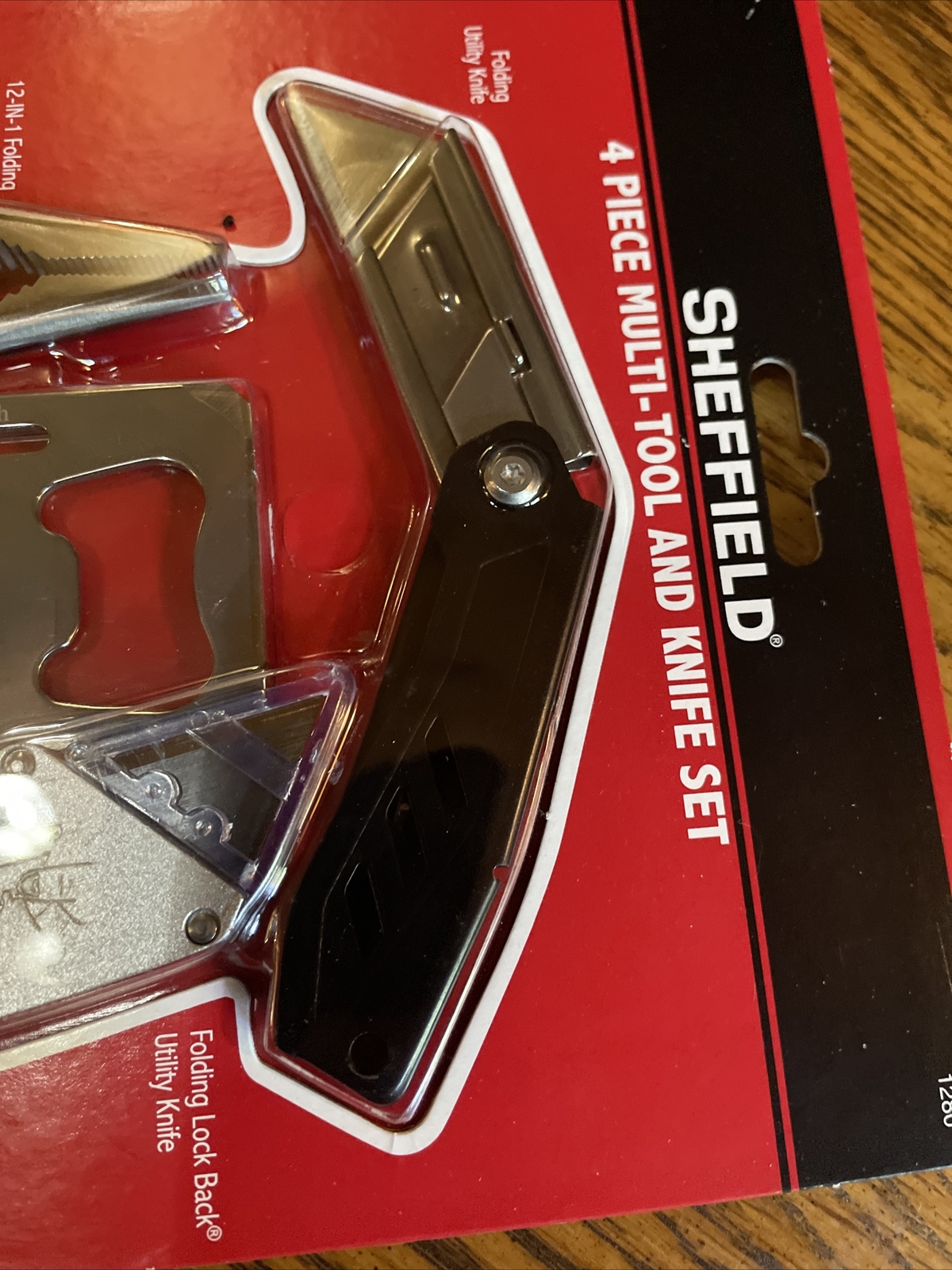 Sheffield 4 Piece Multi-Tool, Credit Card Wrench, Bottle Opener & Razor Knife A3