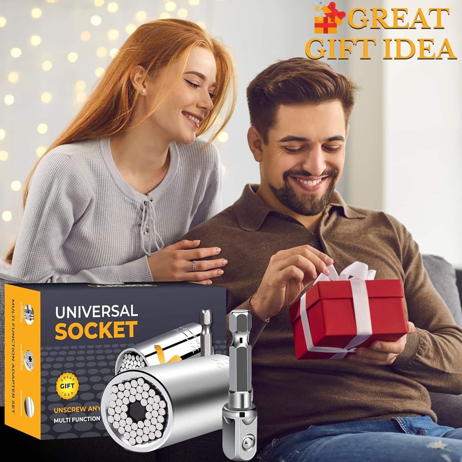Stuffers for Adults Men, Gifts for Universal Socket Tools White Elephant Gifts D