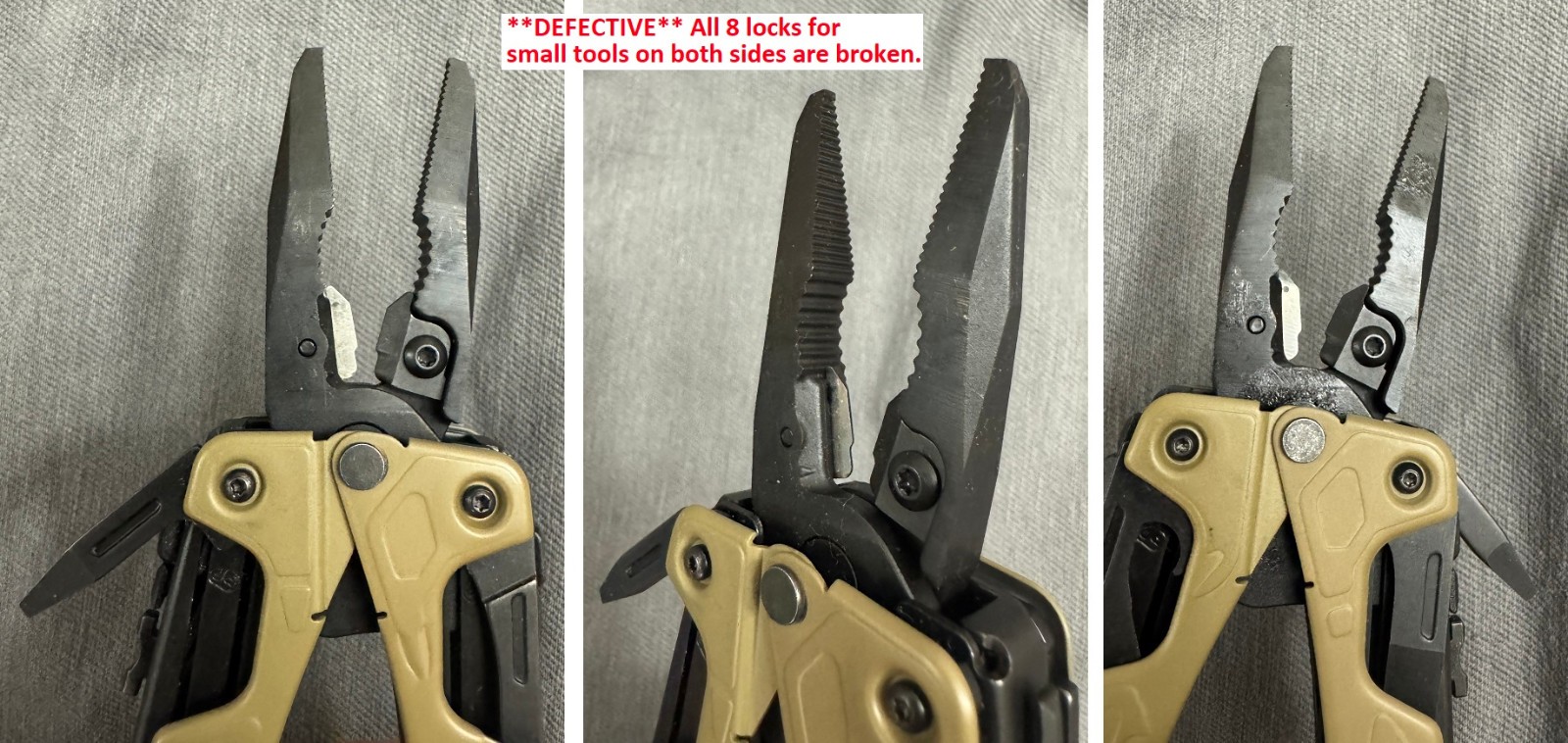 UNUSED Parts DEFECTIVE Locks Leatherman OHT Coyote Tan Discontinued *READ*