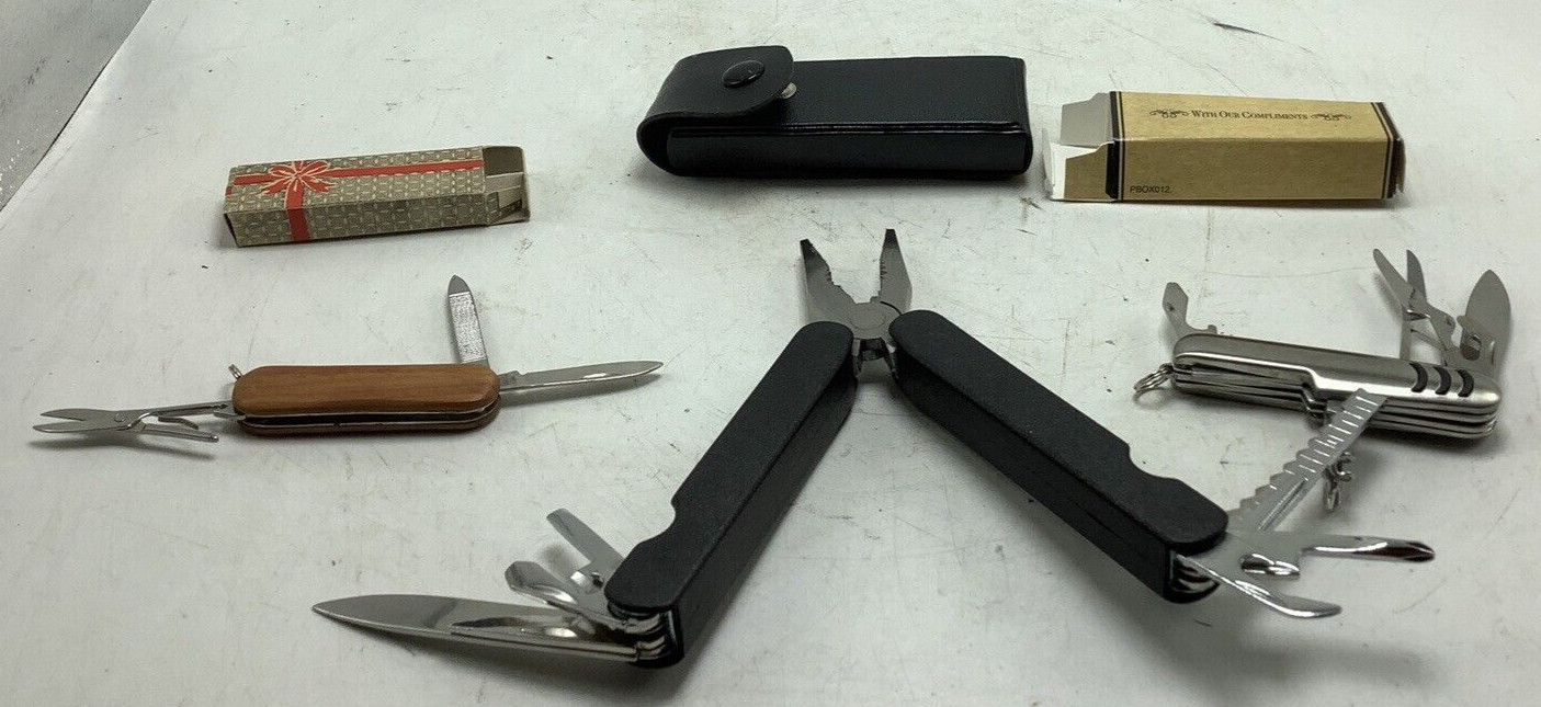 Early Times Multi-Tool Utility Pocket Knife Lot Of 3