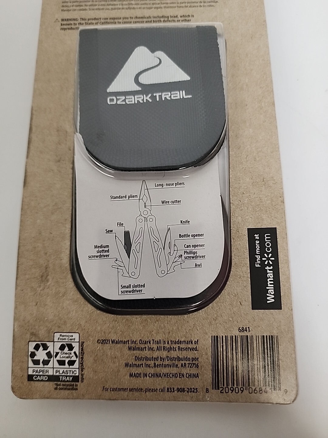 Ozark Trail 12-In-1 Multi-Tool with Sheath Hiking Outdoors Pocket Knife Camping
