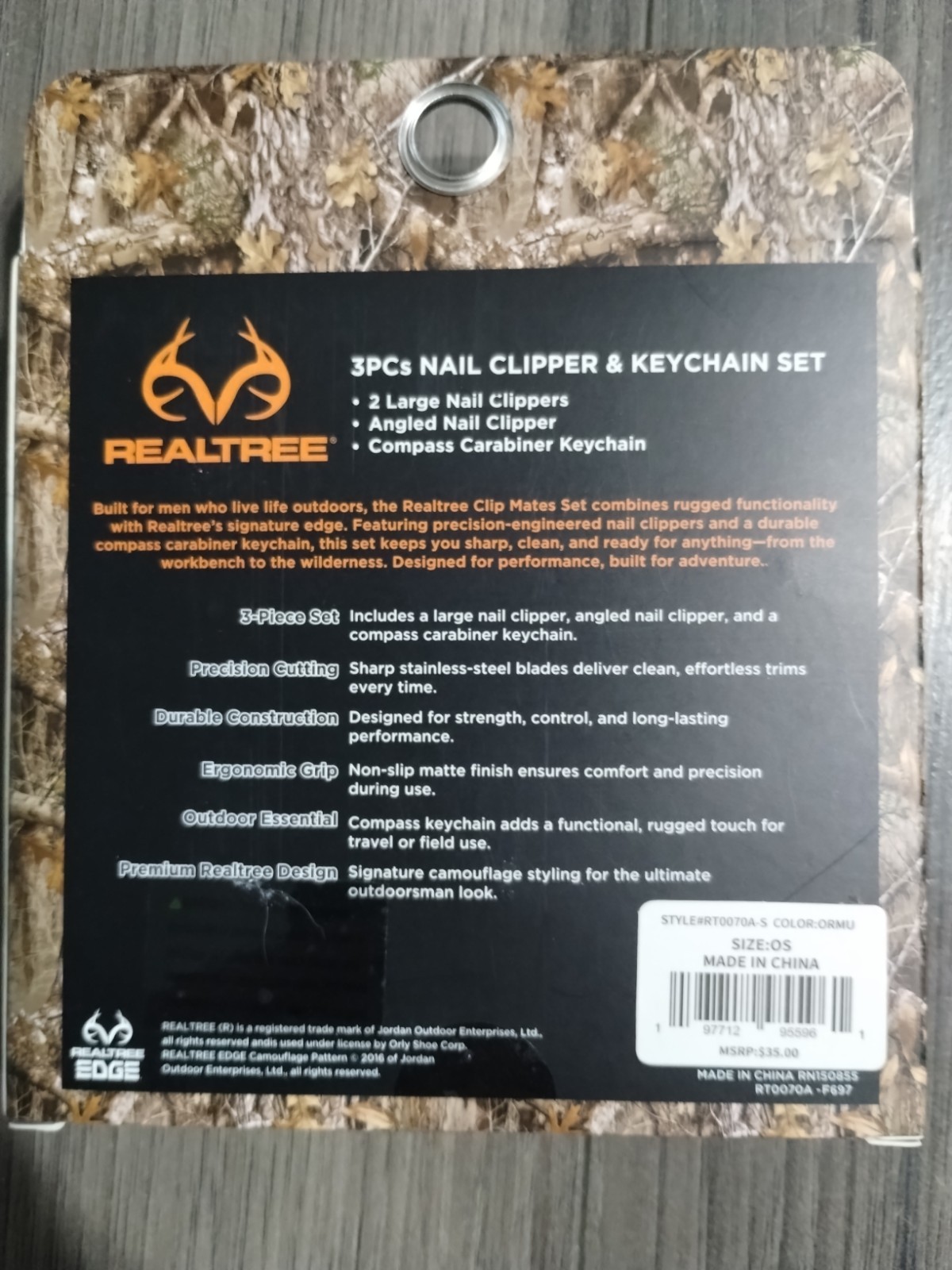 Realtree Nail Clippers And Key Chain Set