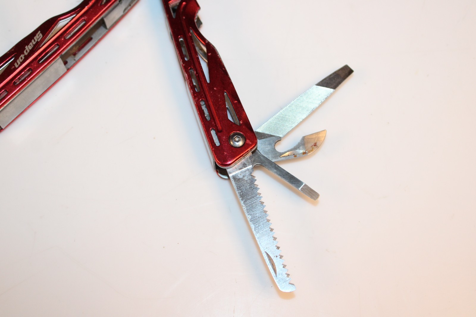 2x Snap-On Stainless Steel Red Pocket Multi-Tools