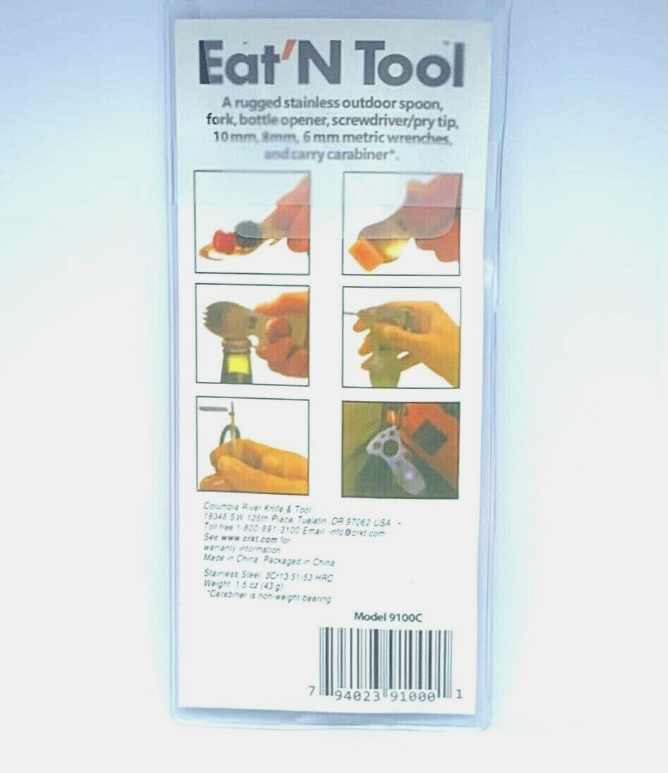 CRKT Eat’N Tool Outdoor Camp Multi Tool Spoon Fork Corkscrew Scredriver NEW