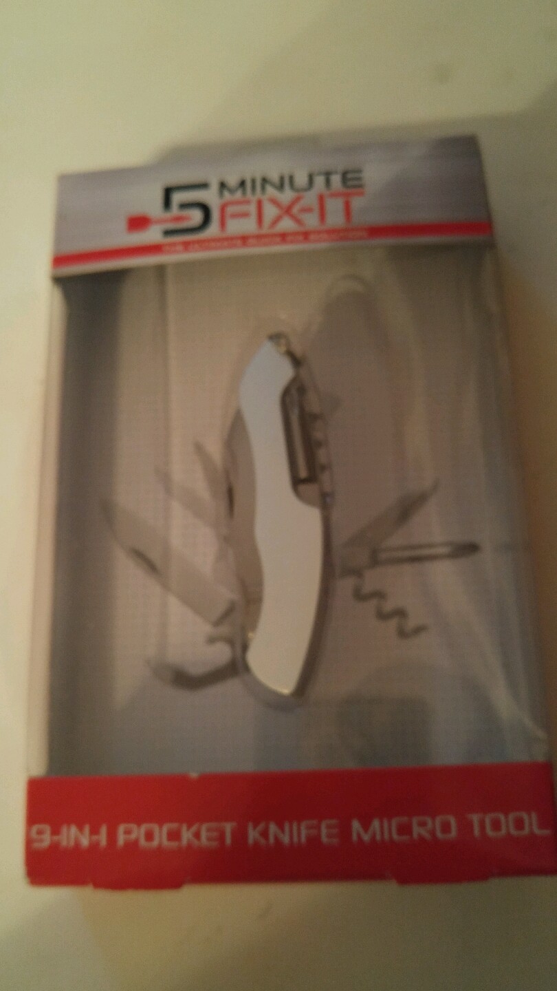 9-in-1 pocket knife micro tool 5 minute fix-it NEW