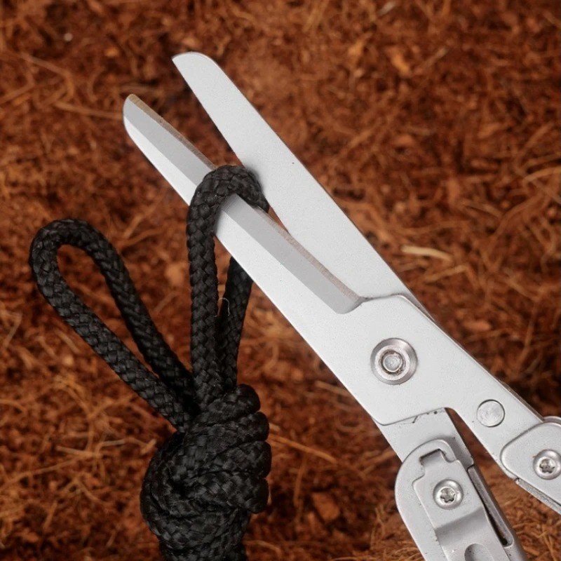 Portable Folding Stainless Steel Scissors Outdoor Camping Fishing Survival Tool