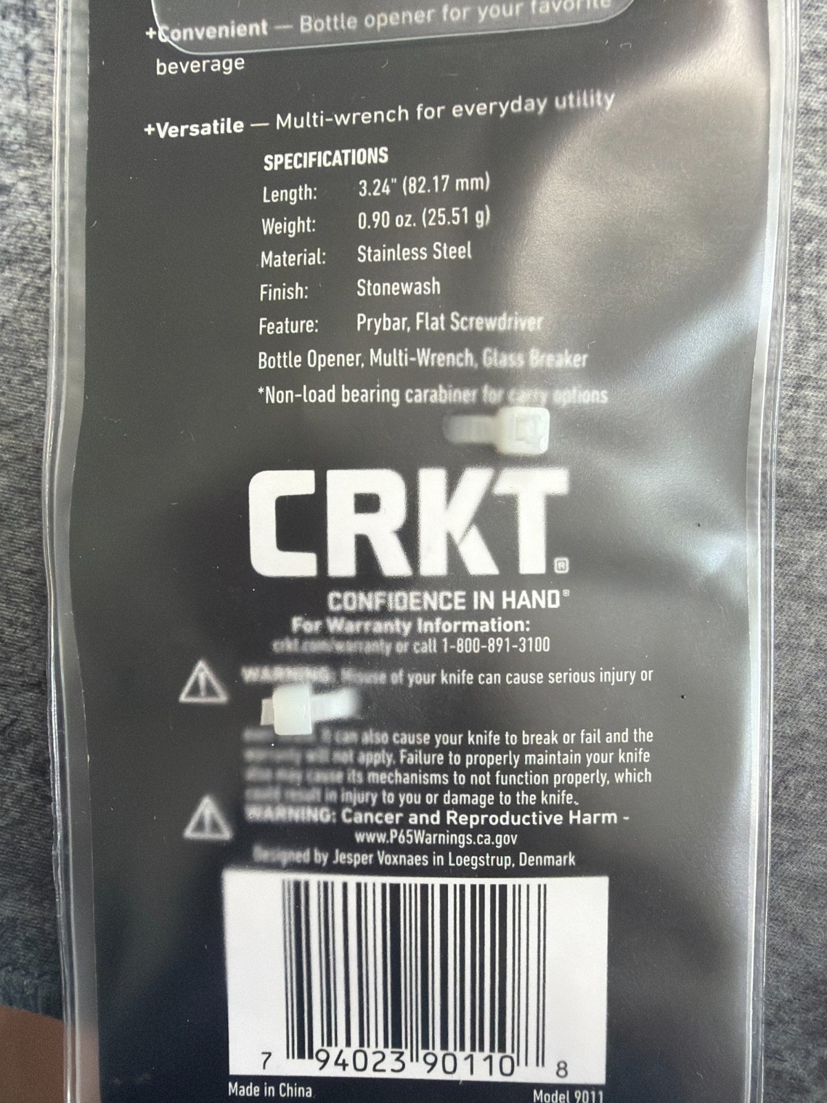 CRKT EDC Pocket Multi-Tool – Pryma 6 Tools 3.23 ” Long 0.9 OZ Carbineer Clip