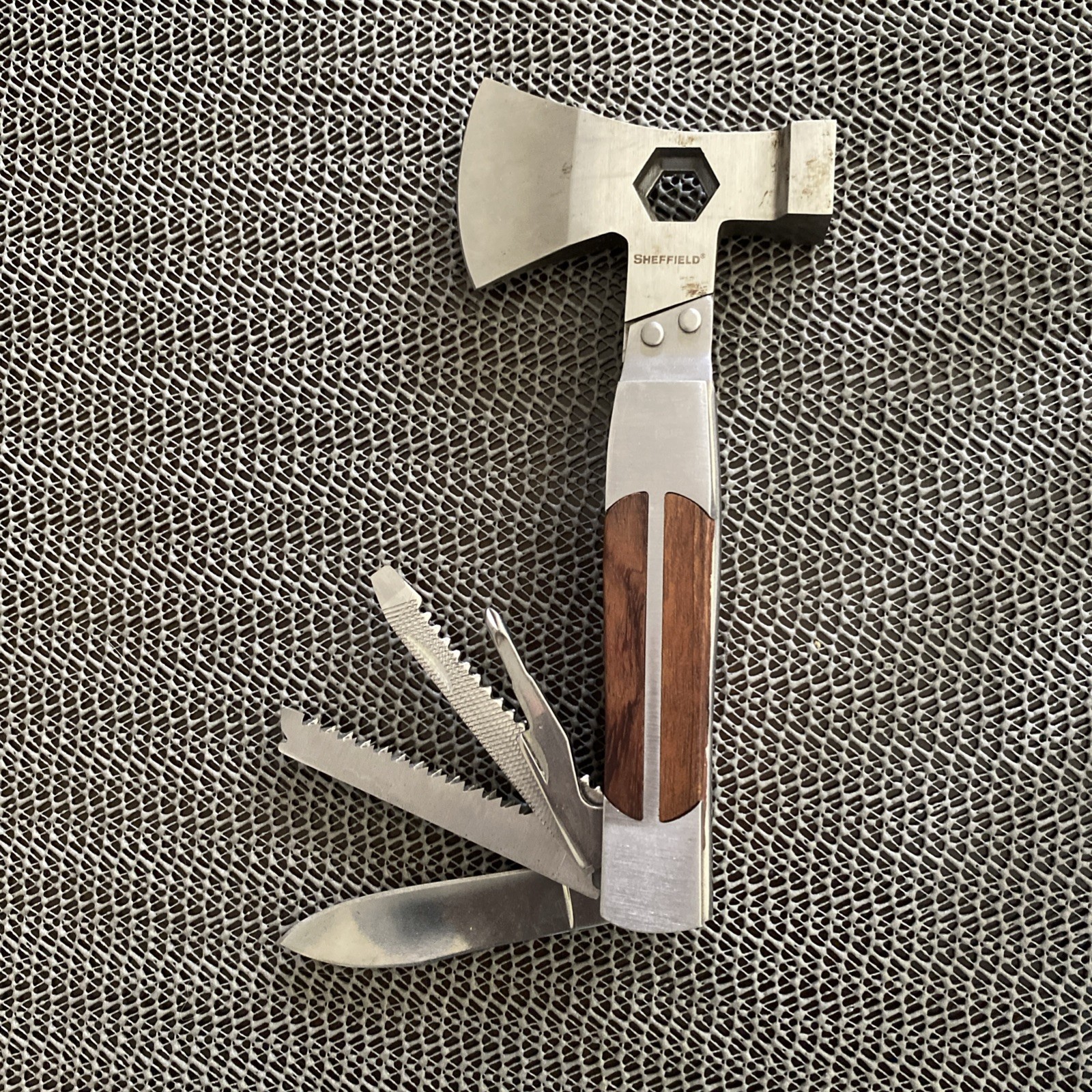 Sheffield Stainless Steel Hatchet Multi Tool w/ Nylon Sheath