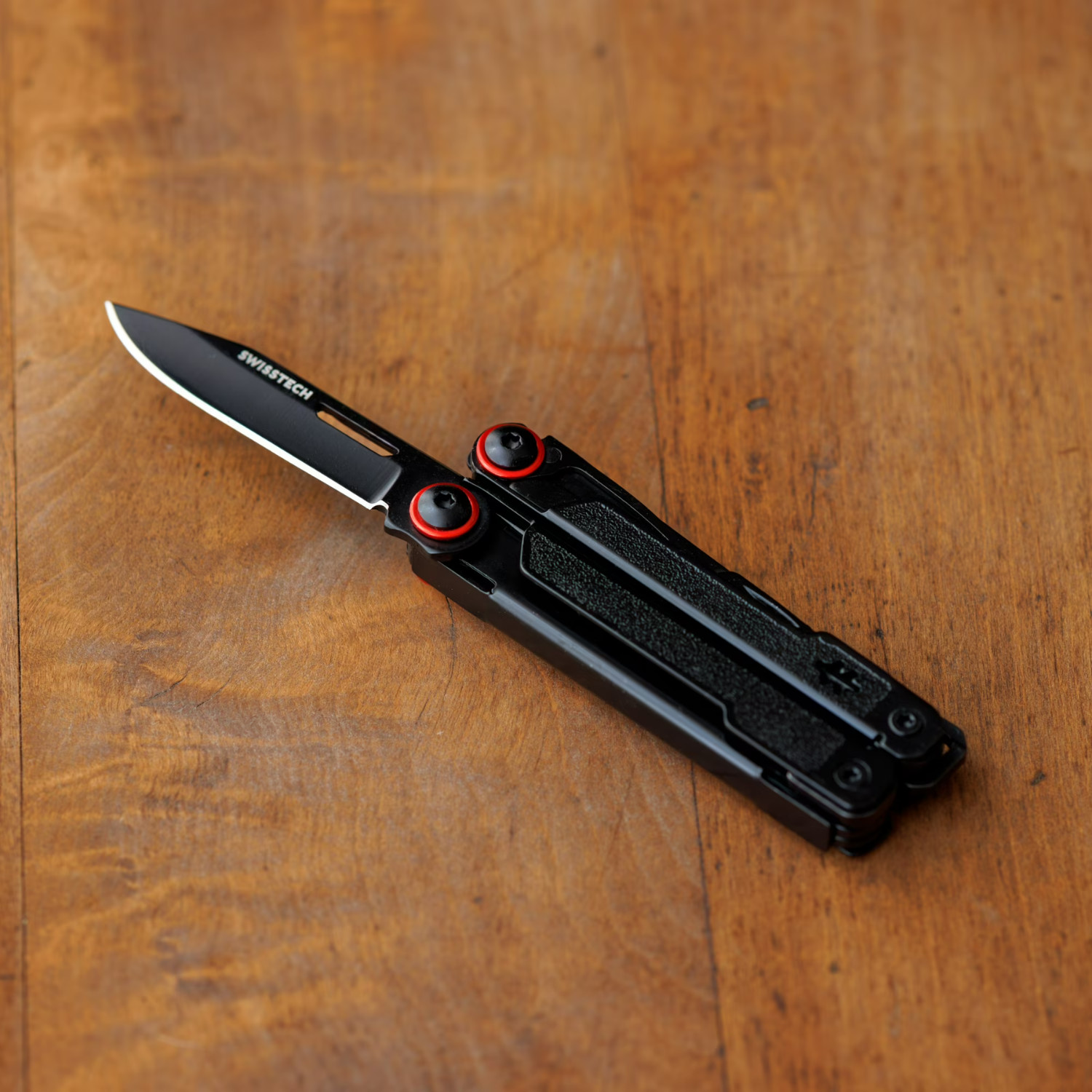 Swiss Tech Uberall 11-in-1 Folding Mini Multi Tool w/ Leather Sheath