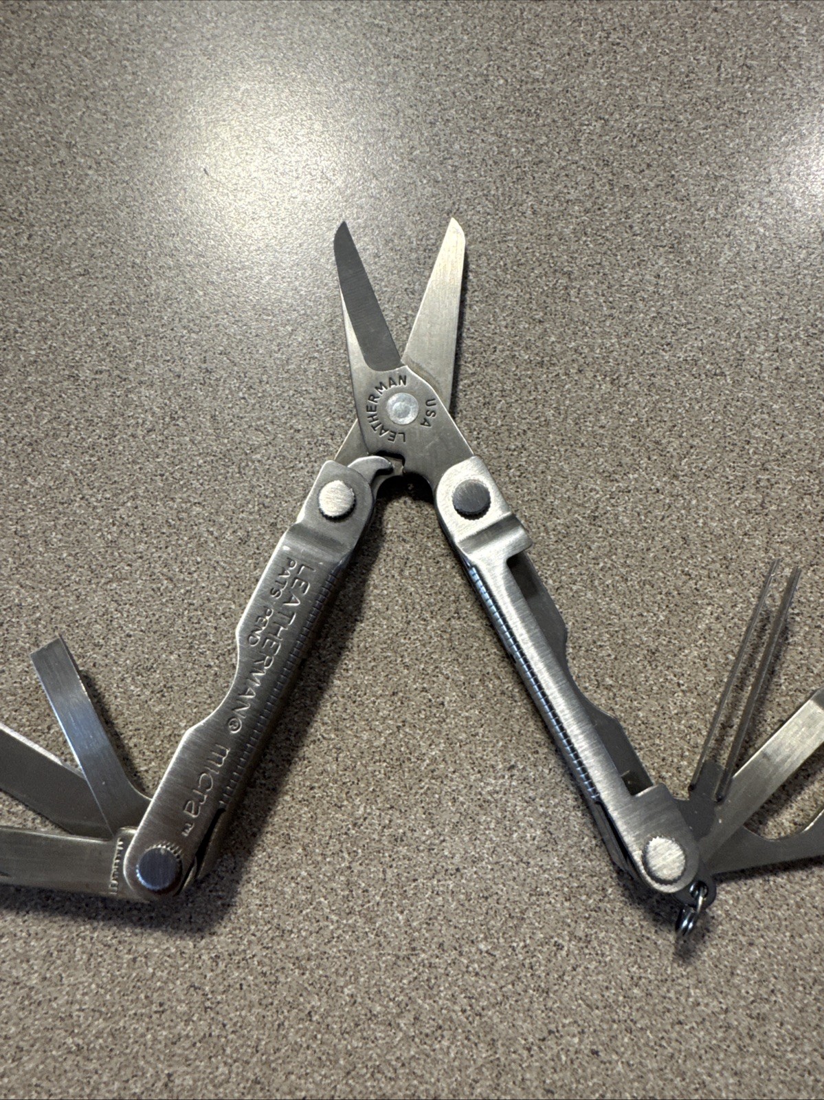 Leatherman Micra Multi-Tool Knife Scissors Key Ring Stainless 10 Tools Car Purse