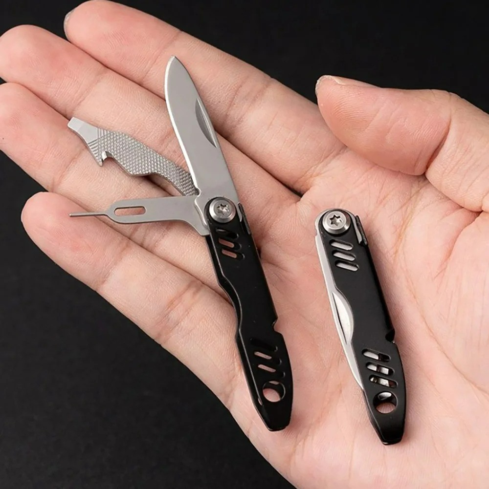 Keychain Pocket Multitool EDC Sim Card Opener Ejector bottle Knife Screwdriver