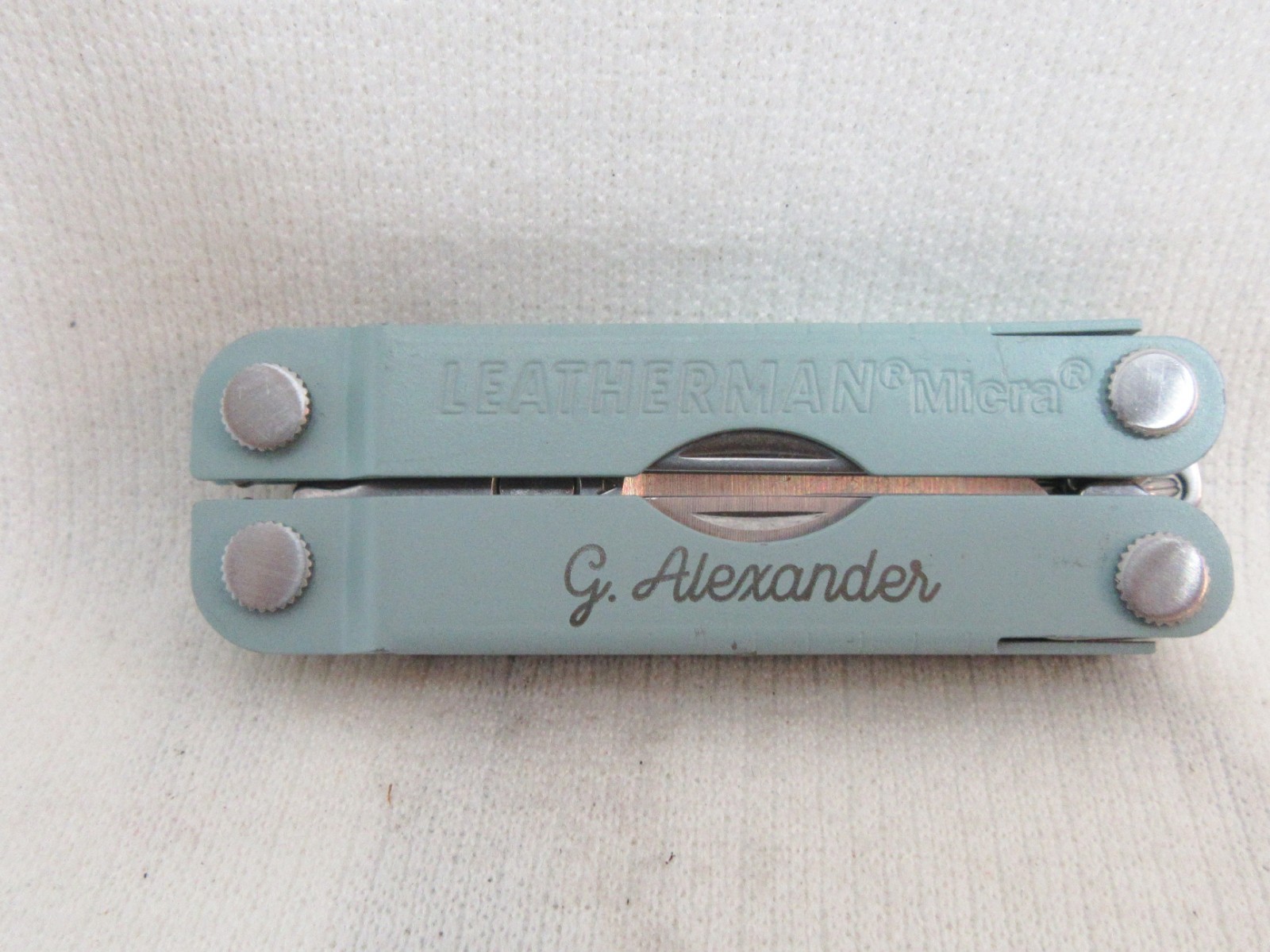 Arctic Blue Leatherman Micra Multi-Tool Inscribed Handle