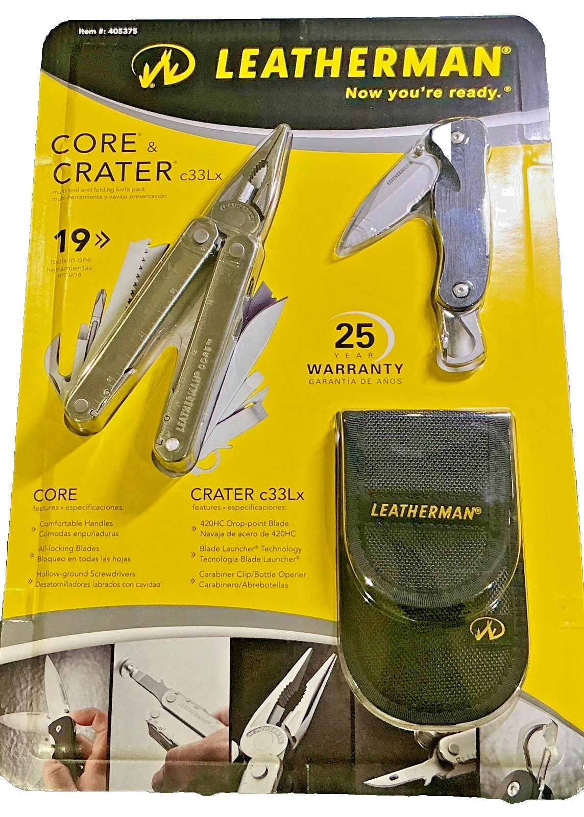 Leatherman Core & Crater C33LX Set NOS New Sealed Multi Tool Combo
