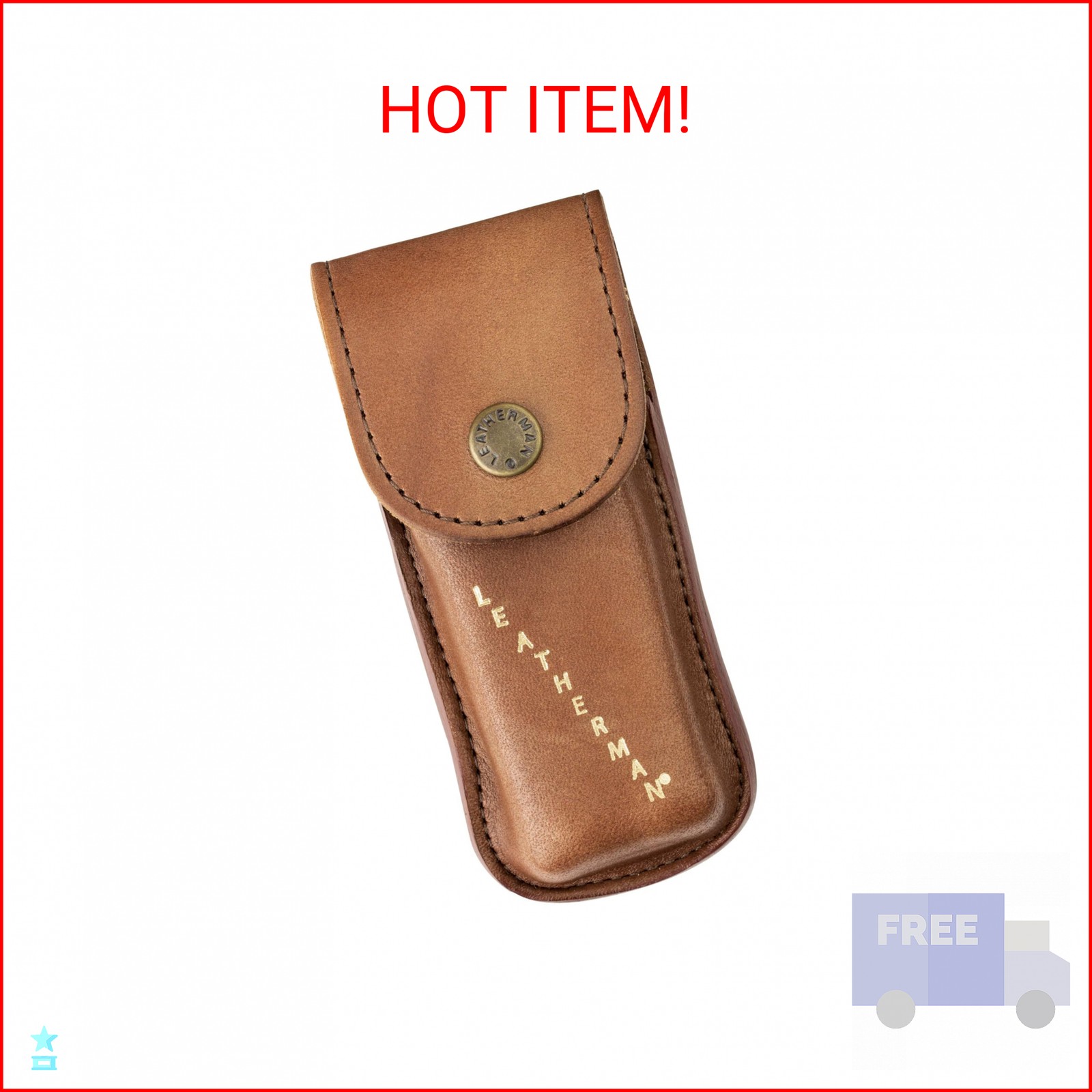 LEATHERMAN, Heritage Leather Snap Sheath for Multi-Tools, Brown, Medium