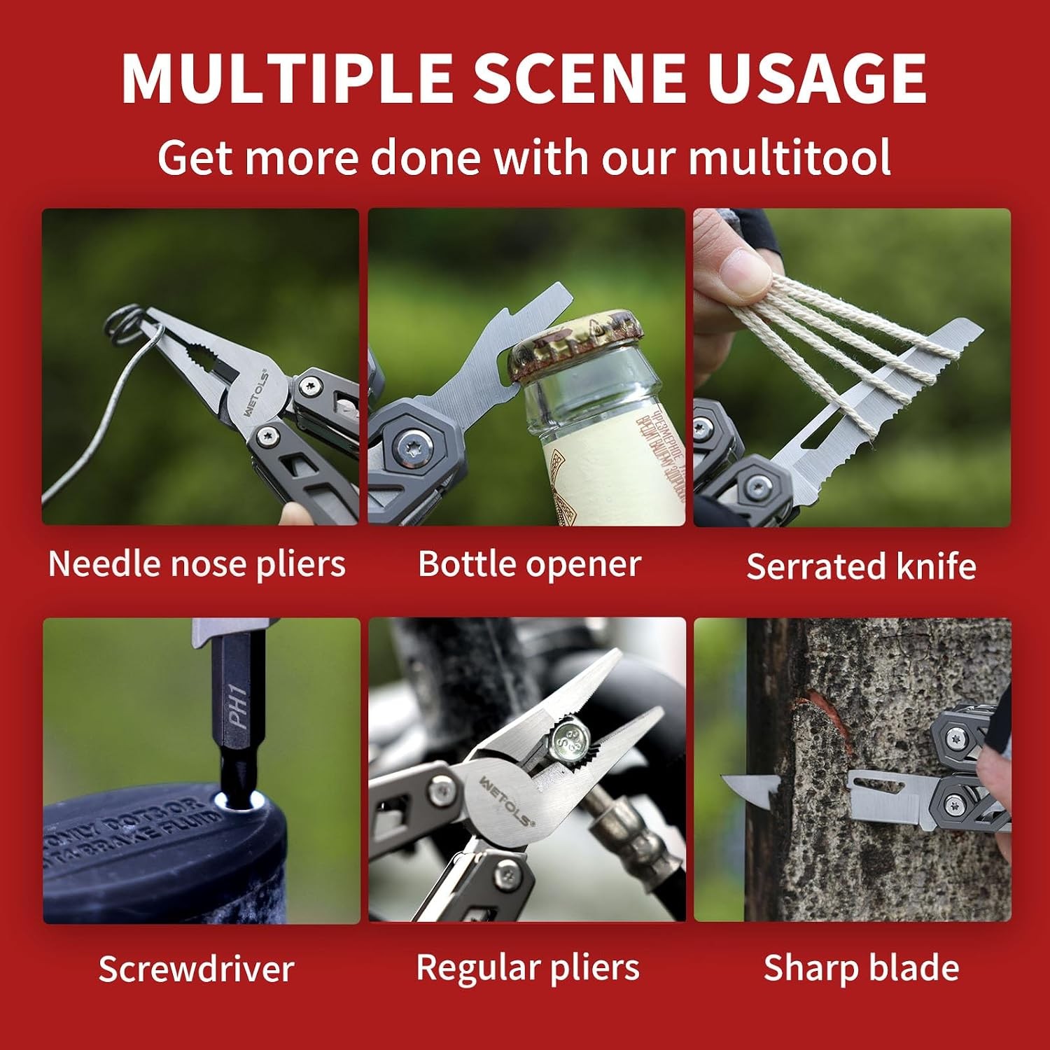 WETOLS 21-in-1 Multitool Pocket Knife with Pouch