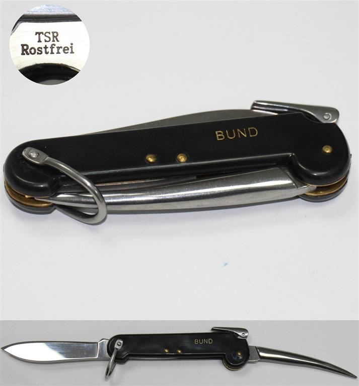 BW pocket knife blade stainless steel Bundeswehr knife officer board knife Navy