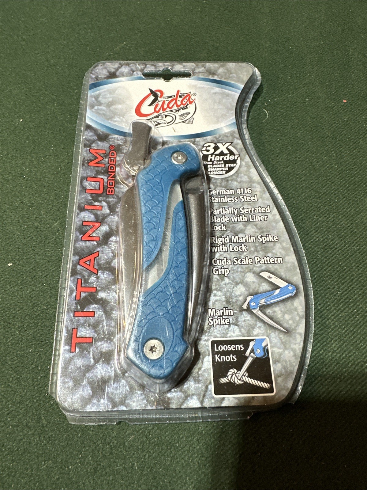 Camillus Cuda Marlin Spike Blue Titanium Bonded Multi-Tool Folder 18092