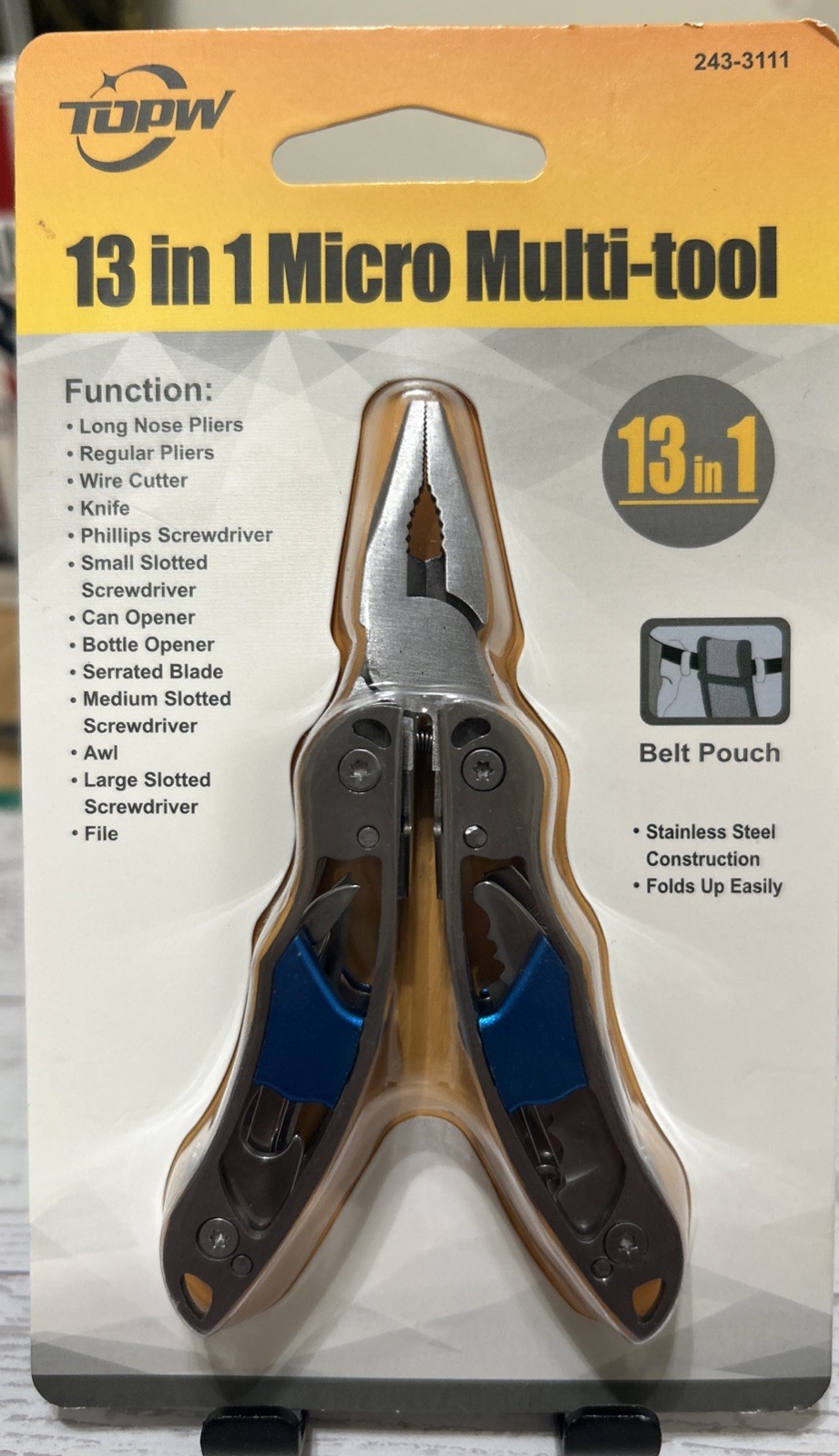 Sparrow’s EDC Special Topw 13 in 1 Micro Multi-tool Stainless Steel (3 Color Av)