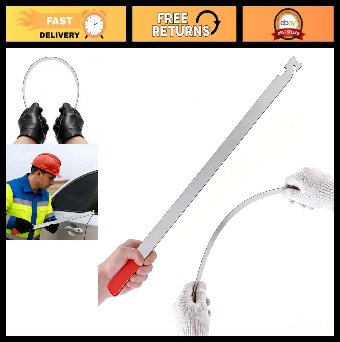 22″ Stainless Steel Slim Jim Tool – Emergency Car Lockout & Roadside Assistance