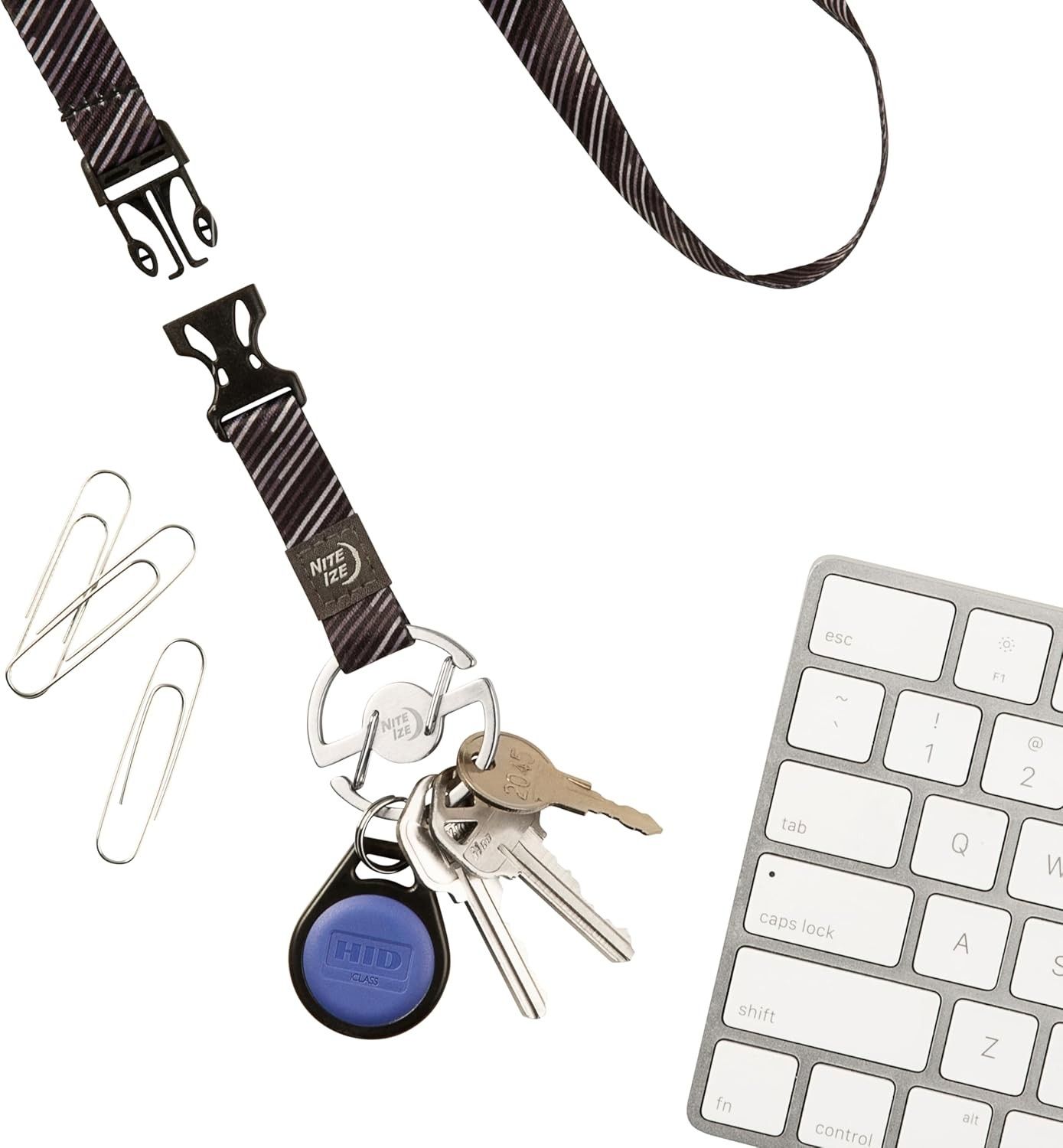 Nite Ize Medallion Key Lanyard with Stainless Steel Key Ring