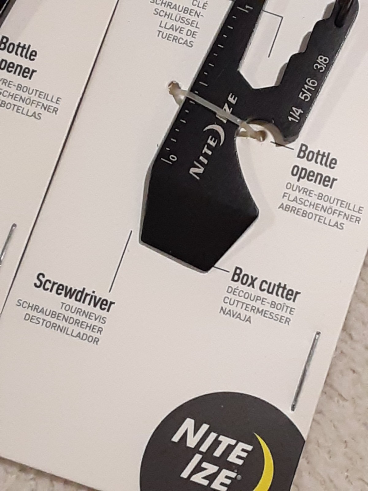New Nite Ize Doohickey Key Ring Tool Black Multi Tools Lot of 2 FREE SHIPPING