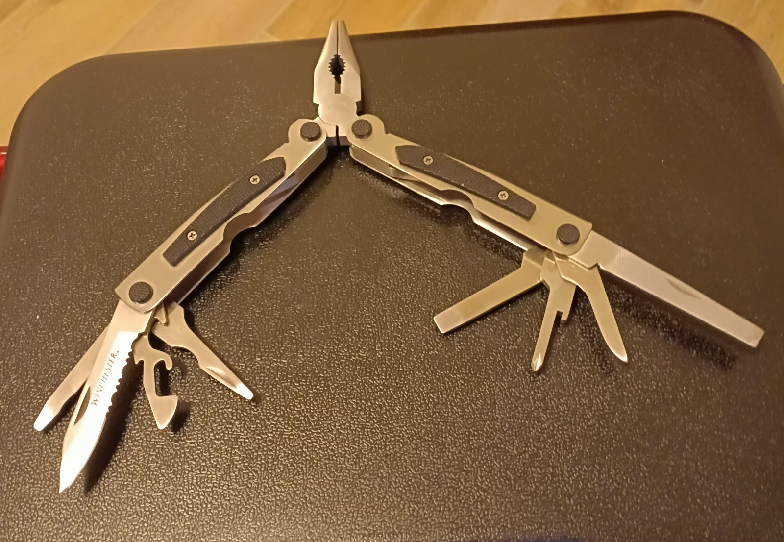WINCHESTER MULTI TOOL (Stainless Steel With Black Canvas Belt Case) 10 Tools