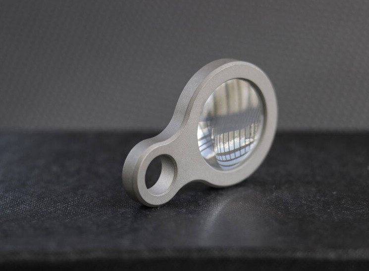 Outdoor Survival Portable Titanium Magnifying Glass Lens Handheld Pendant EDC A+