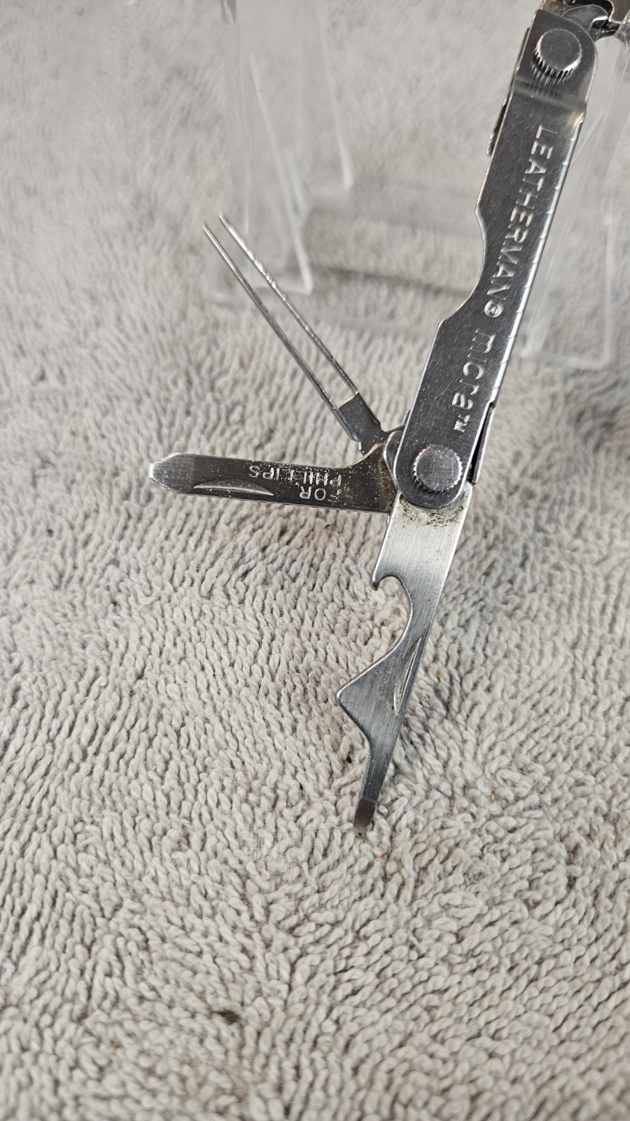 Leatherman Micra MultiTool Made In USA Scissors Knife Tweezers File Etc SEE PICS