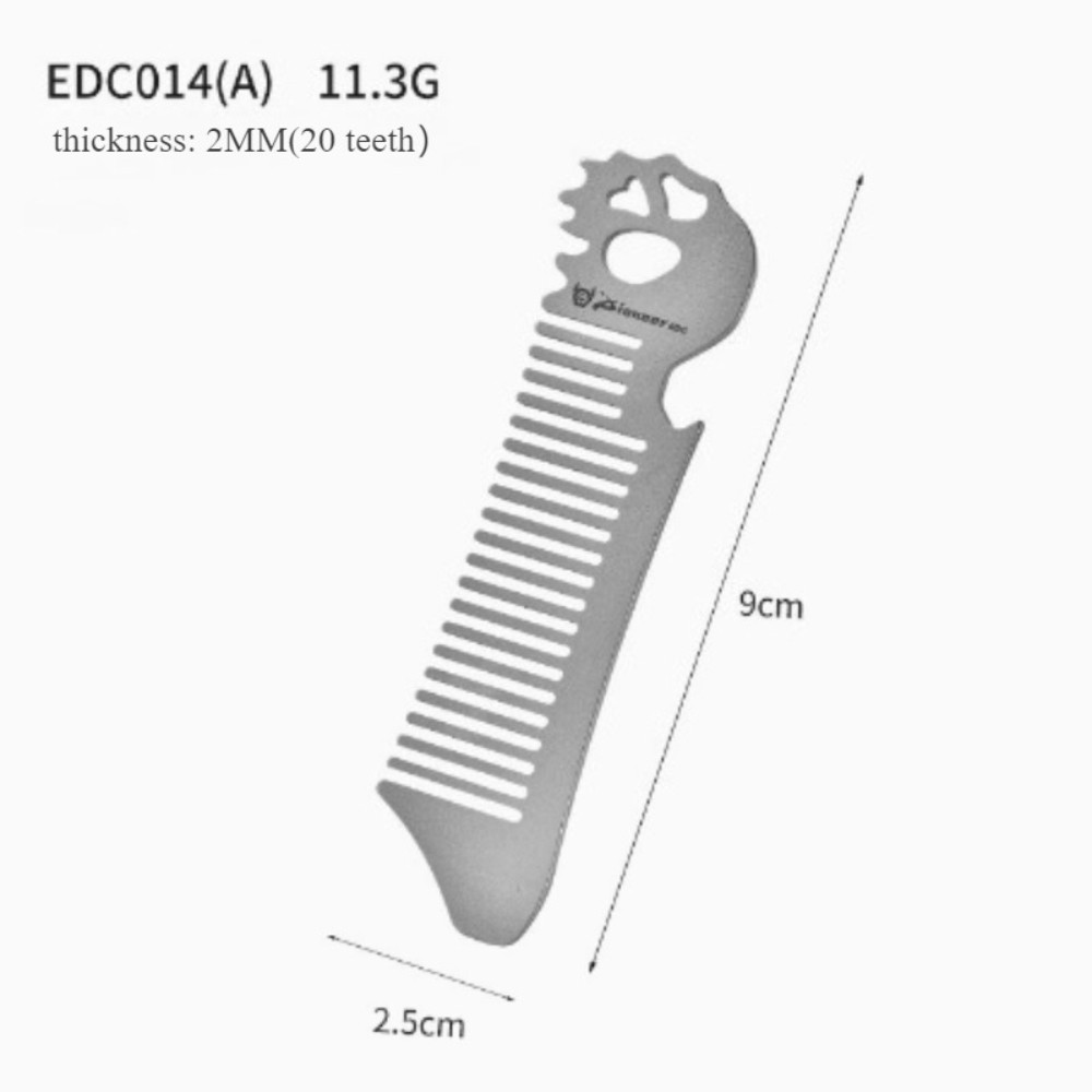 RIHE Design TC4 TITANIUM PRY Bar TOOL Ghost EDC bottle opener Comb Gift