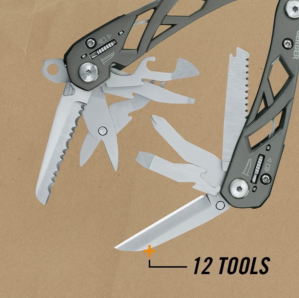 Gerber Gear Suspension 12-in-1 EDC Multi-Plier Multitool with Pocket Knife,