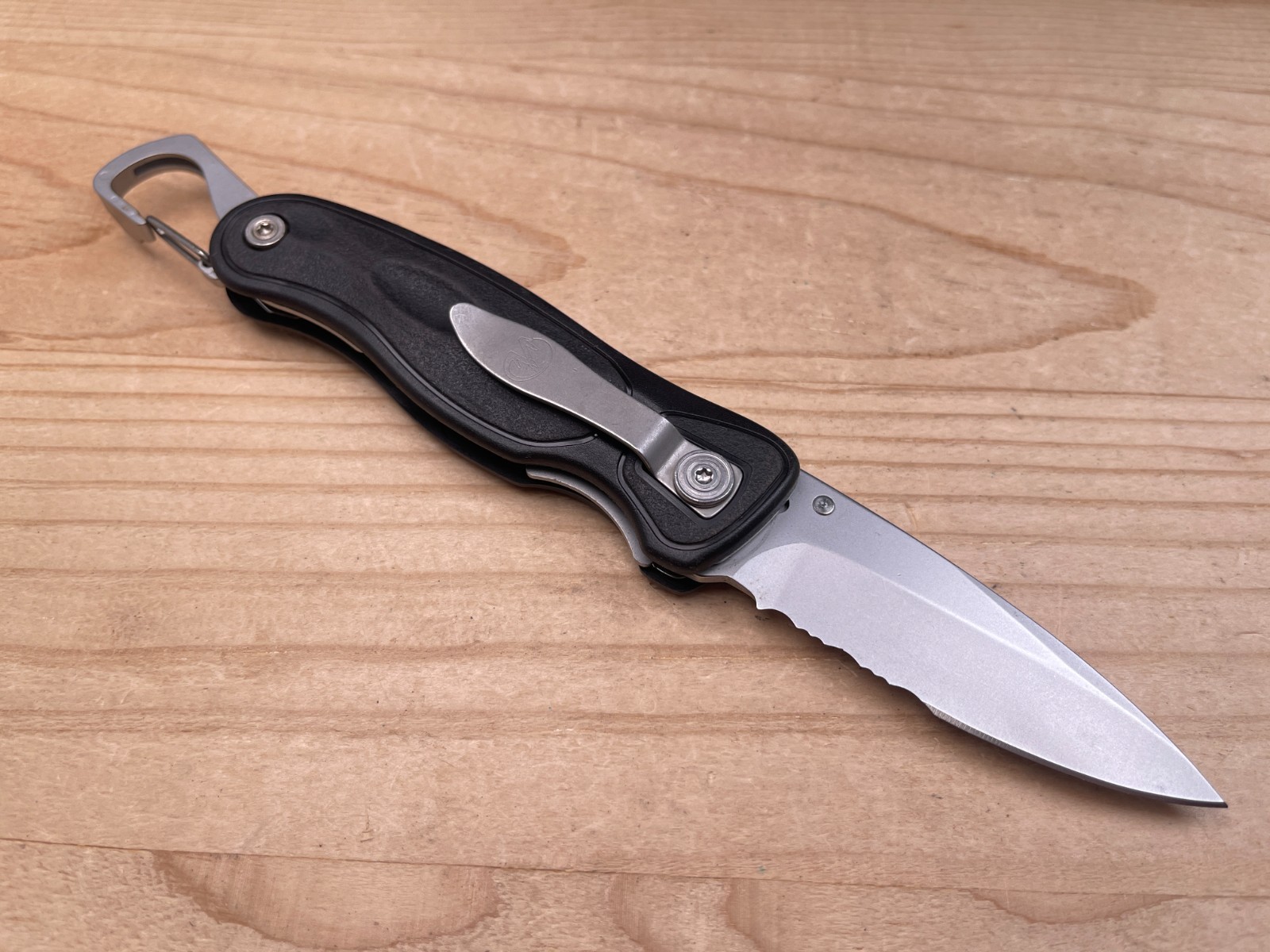 Leatherman E301 Satin Combo Edge w/Bottle Opener Clip Folding Pocket Knife