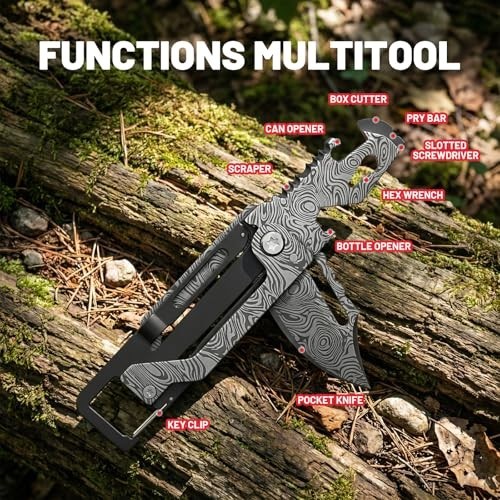 9-in-1 Mini Multitool Knife – Folding Utility Knife, Screwdrivers, Wrenches, Bot