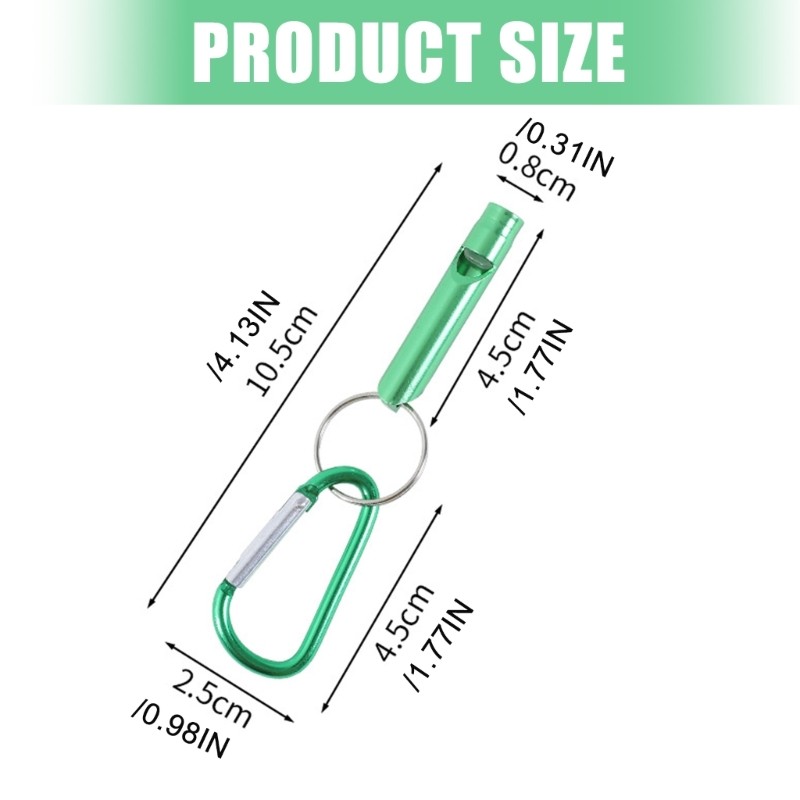 Compacts Survival Whistle With Carabiner Light weight For Backpacks Safety