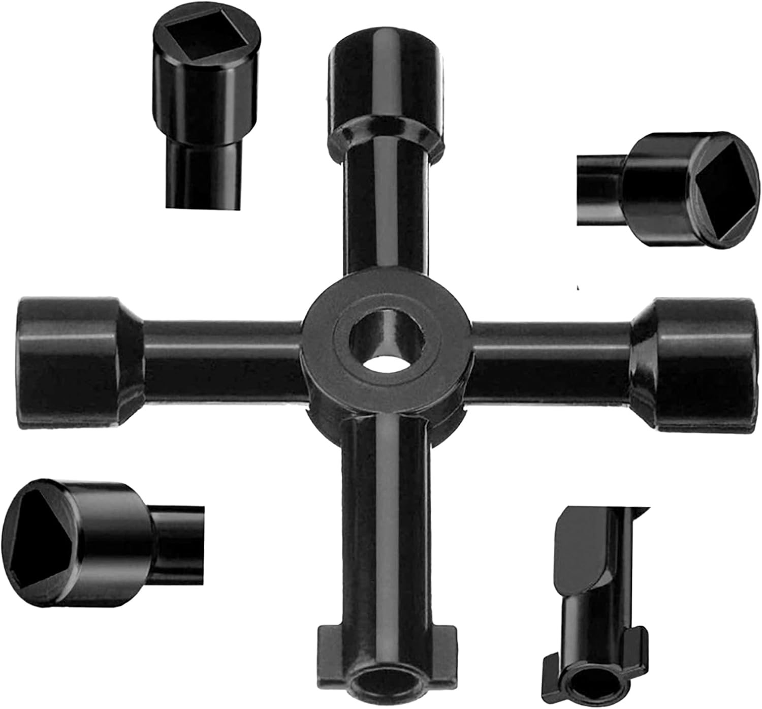 2 Pack Sillcock Key Set, 4 Way Water Key Tool, Multi-Functional Silcock Water Ke