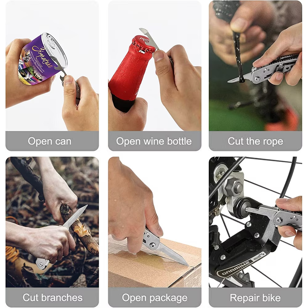 21-in-1 Multitool Folding Pocket Knife Survival Tool Set Hiking Camping