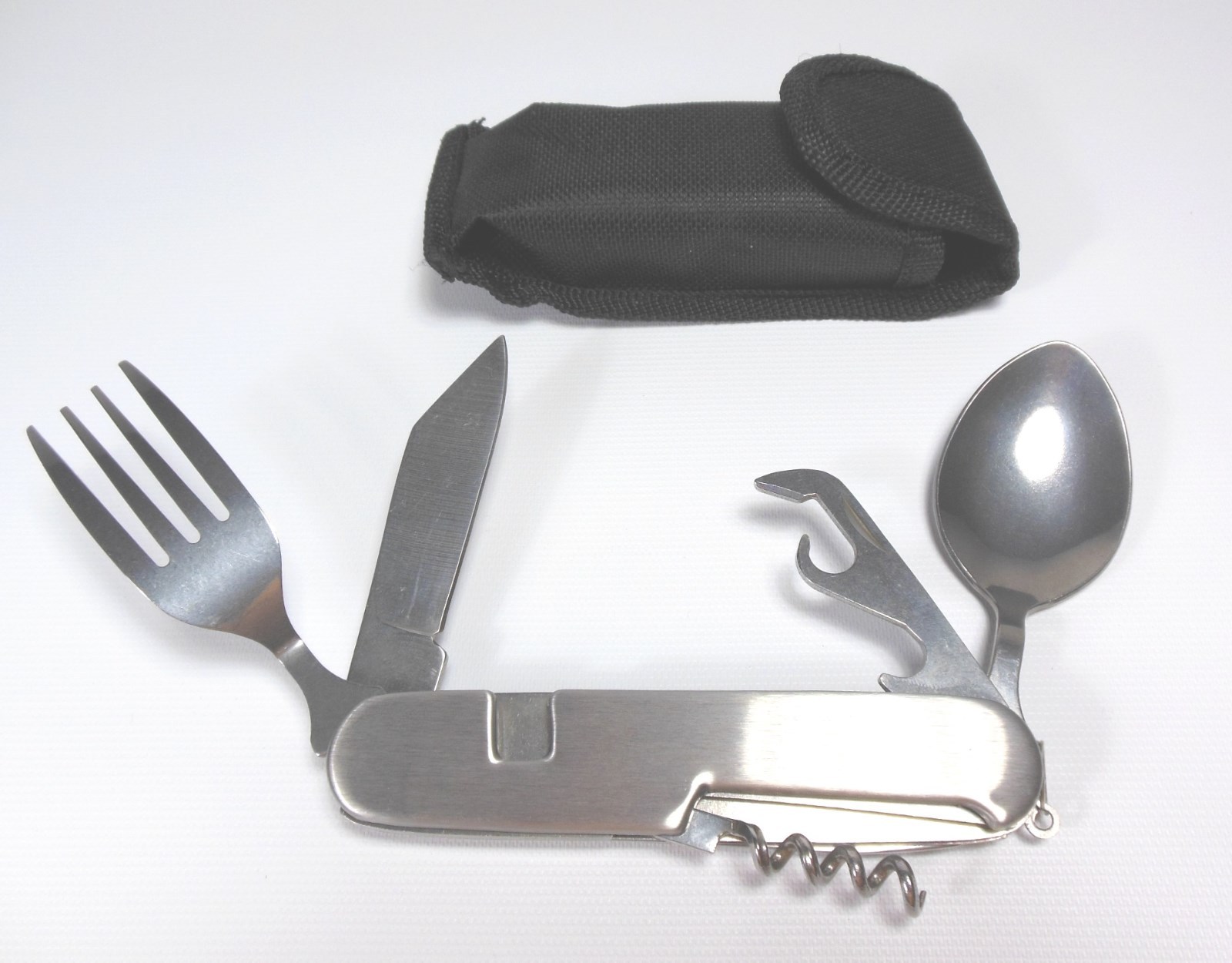 Multi Function Camping Utensil Tool 7-in-1 Detachable Knife Fork Spoon Emergency