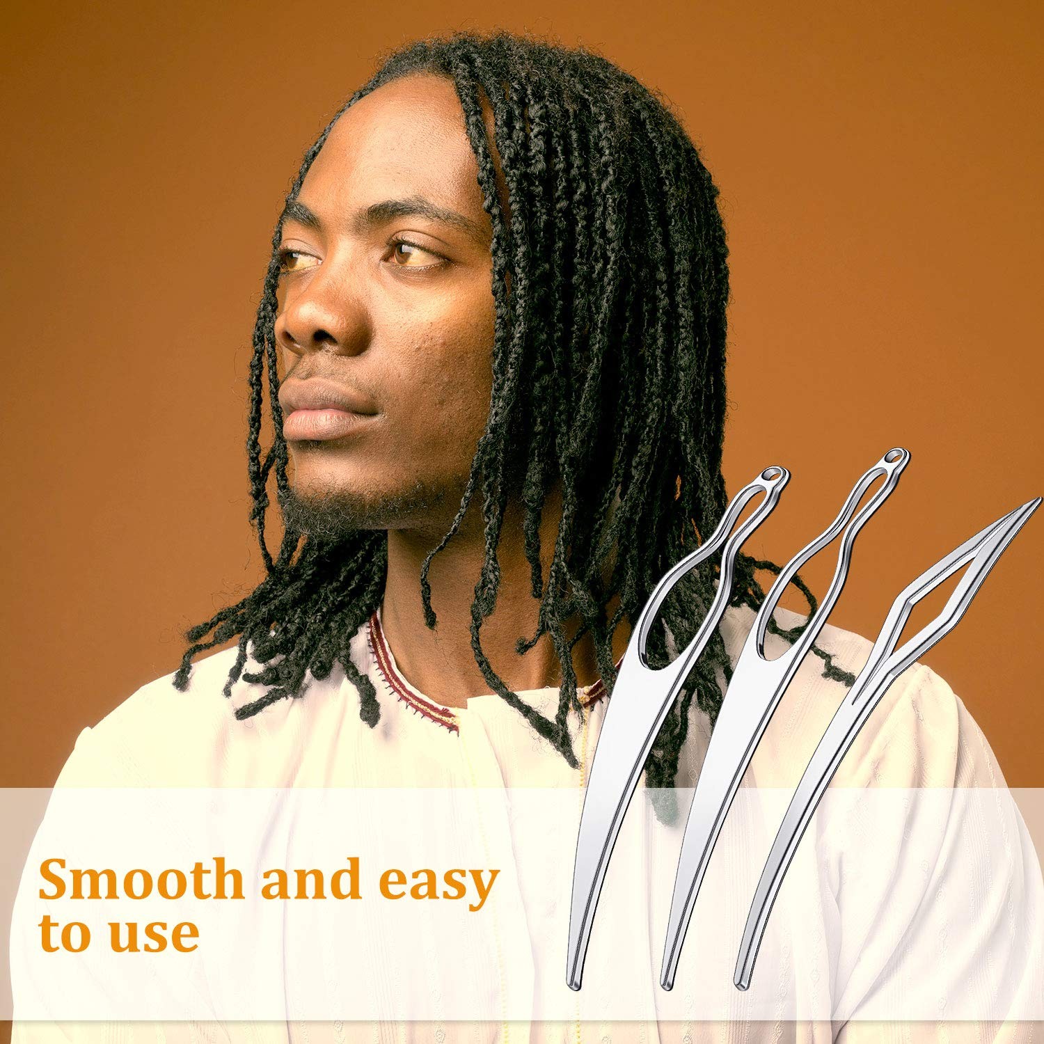Loc Retightening Tool 8 Pcs Interlocking Tool for Dreadlocks Maintenance