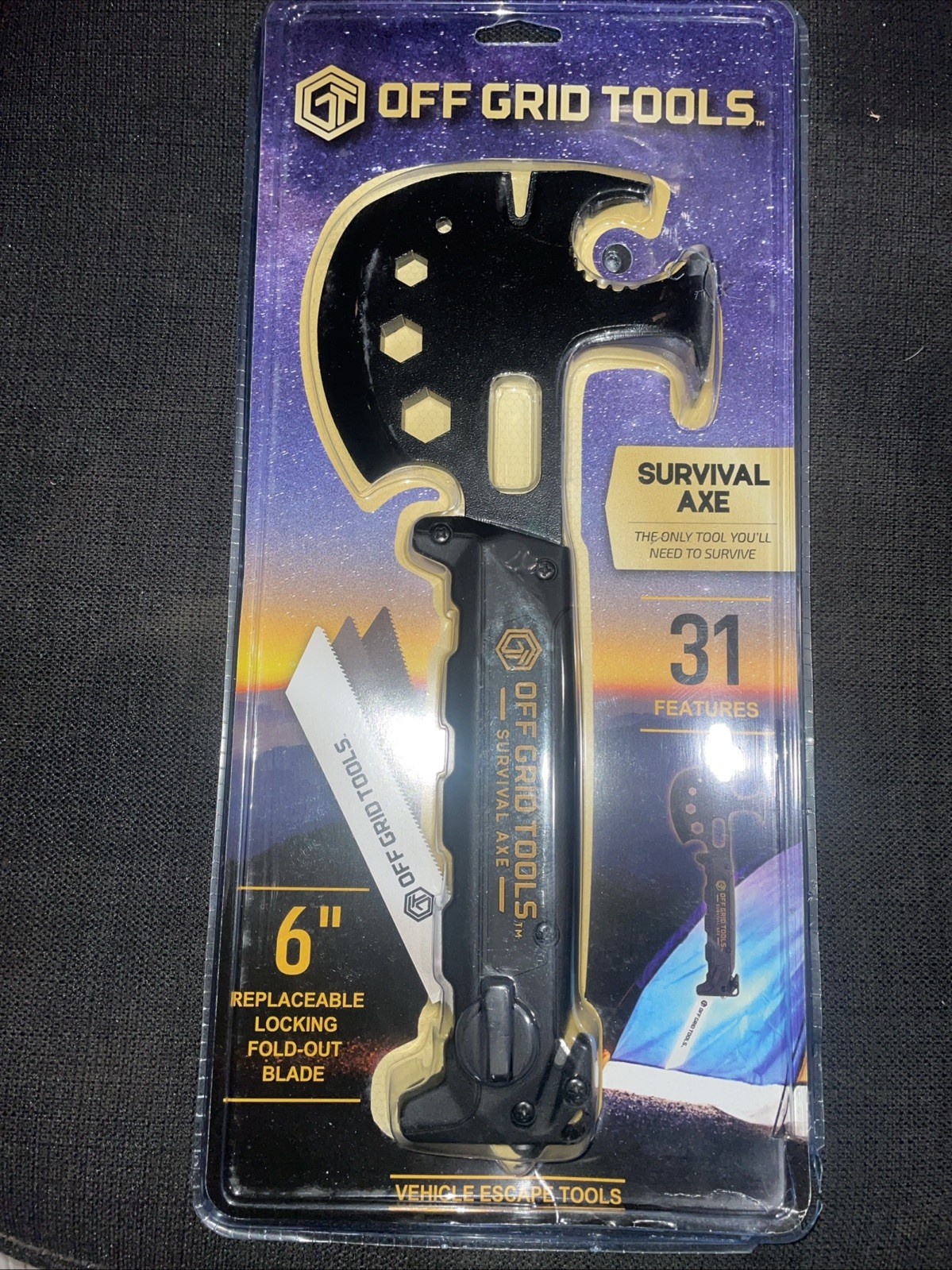 Pro Survival Axe Elite – Black, All Steel, Ultimate Outdoor Multipurpose Tool