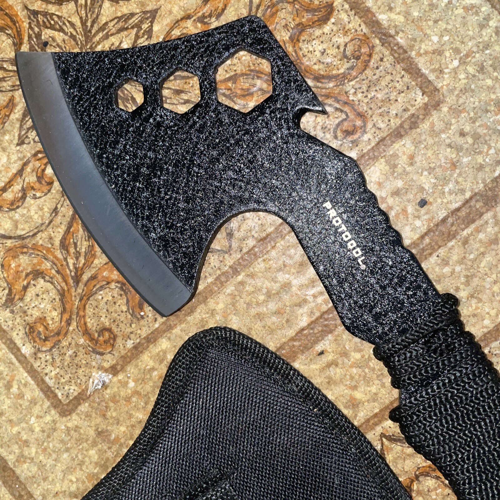 Protocol Hatchet Multi-Tool Flat 10 Ounces Rope Cutter Box Wrenches Sharp!