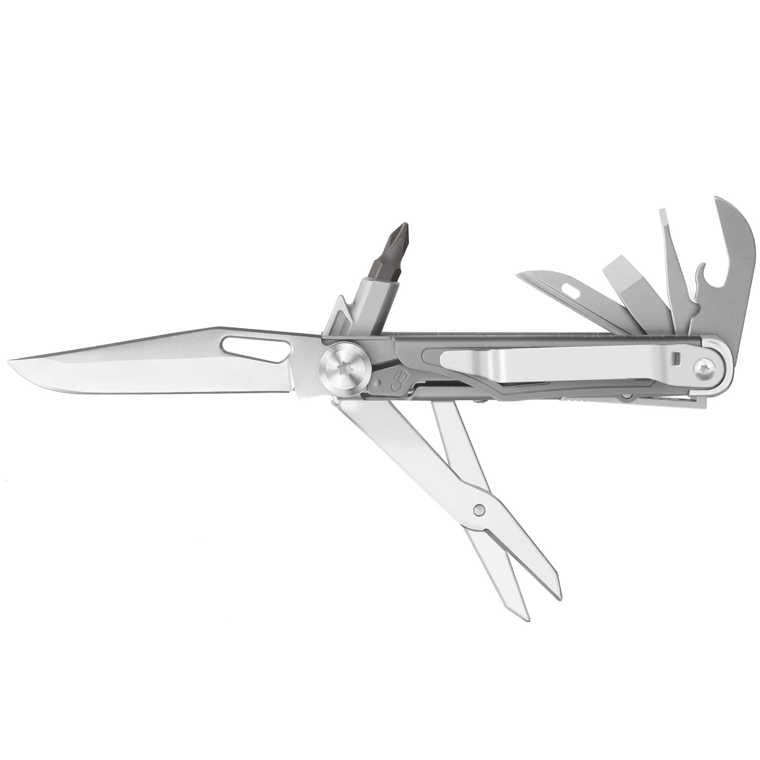 ROCKTOL Multitool Pocket Knife,12-in-1 Knife,Titanium-Plated Silver