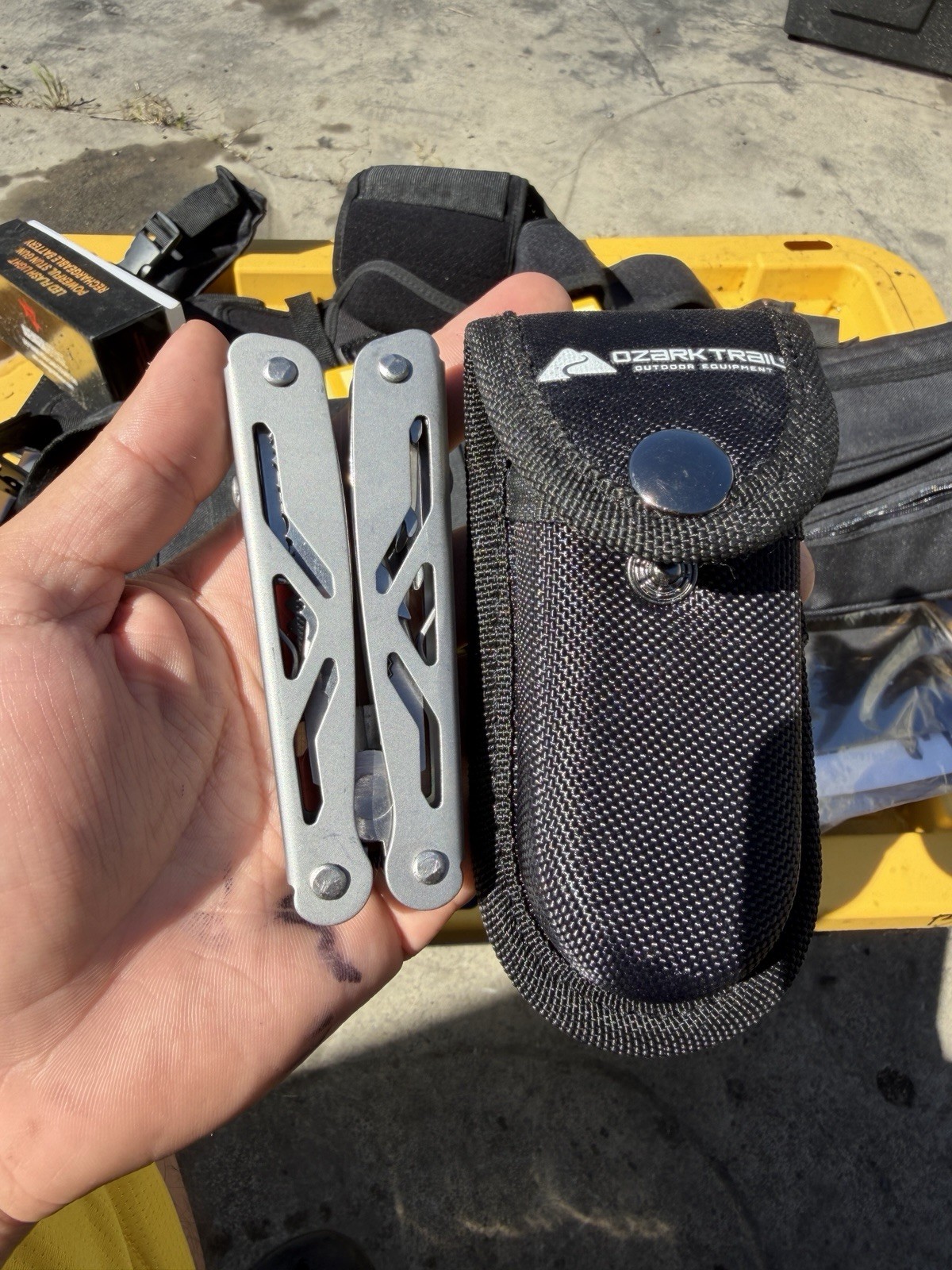 Ozark Trail 12 in 1 Multi Tool with Case Pliers Knife Saw Camping Hiking