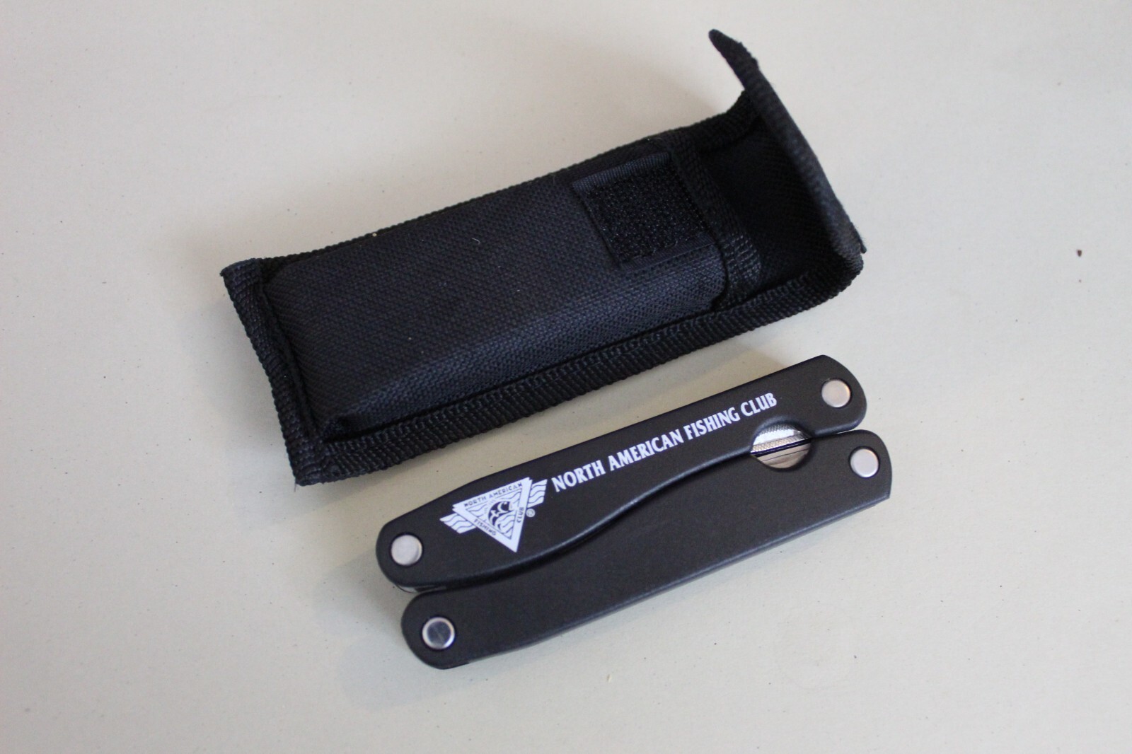 North American Fishing Club Multi Tool Knife Pliers Black with Holder