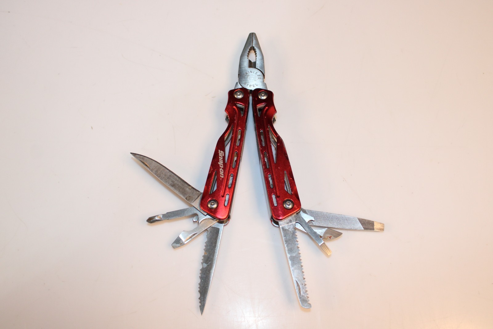 2x Snap-On Stainless Steel Red Pocket Multi-Tools